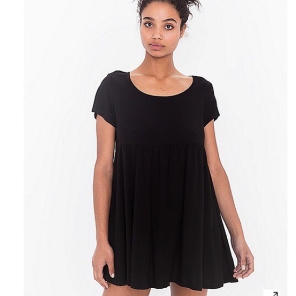 American Apparel Black Babydoll Dress